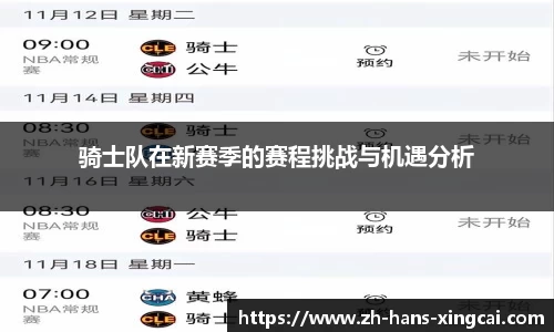 骑士队在新赛季的赛程挑战与机遇分析